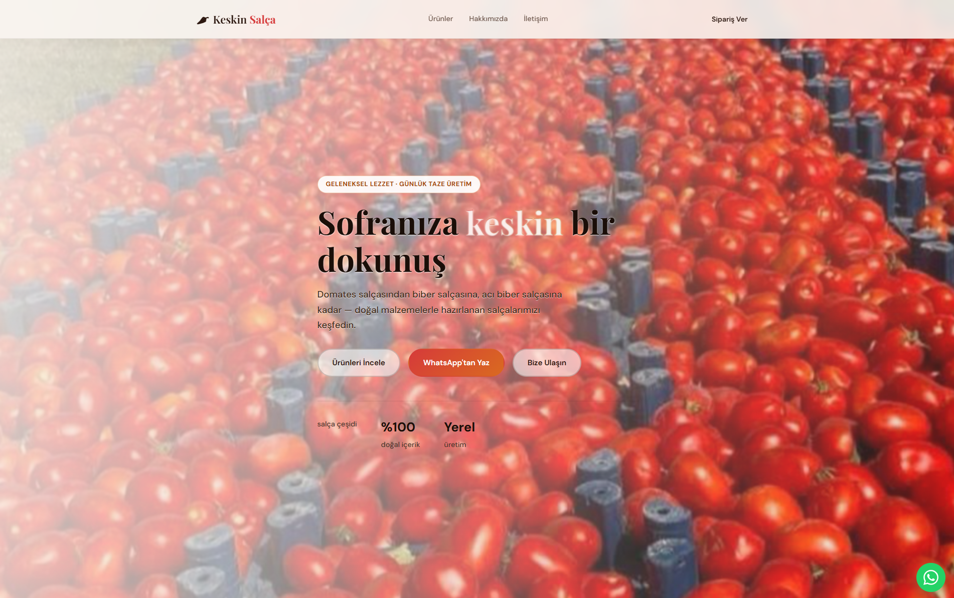 Keskin Salça Web Sitesi